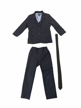J Crew Boys Thompson Suit Jacket and Pants Set Flex Chino Navy Blue Size 5